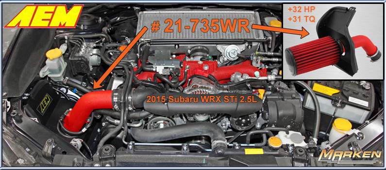 Aem Cold Air Intake Part 21 735wr For The 2015 Subaru